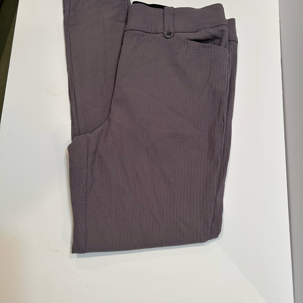 Maurice’s Dress Pant Full Length Dark Purple Mauve Skinny Leg Size Large Regular